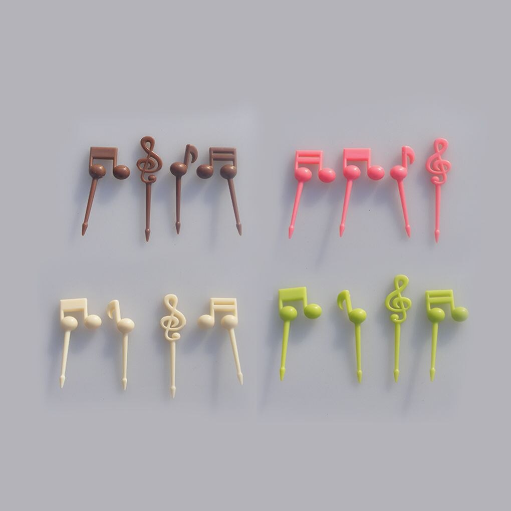 Animal Farm Fruit Fork Mini Cartoon Children Snack Cake Dessert Food Fruit Pick Toothpick Bento Lunches Party Decor Random Color
