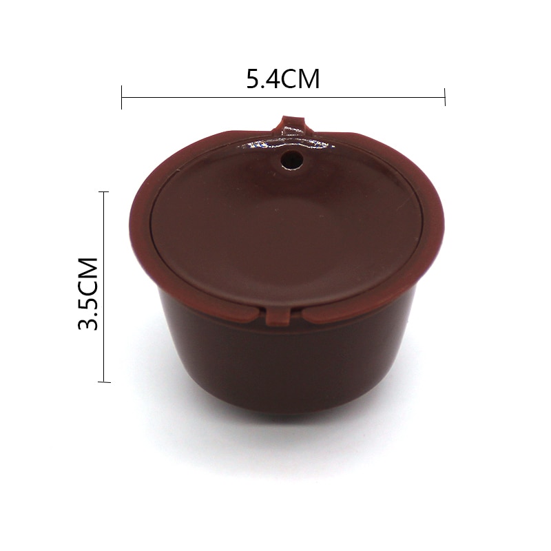 6Pcs fit for Dolce Gusto Coffee Filter Cup Reusable Coffee Capsule Filters For Nespresso With Spoon Brush Kitchen Accessories