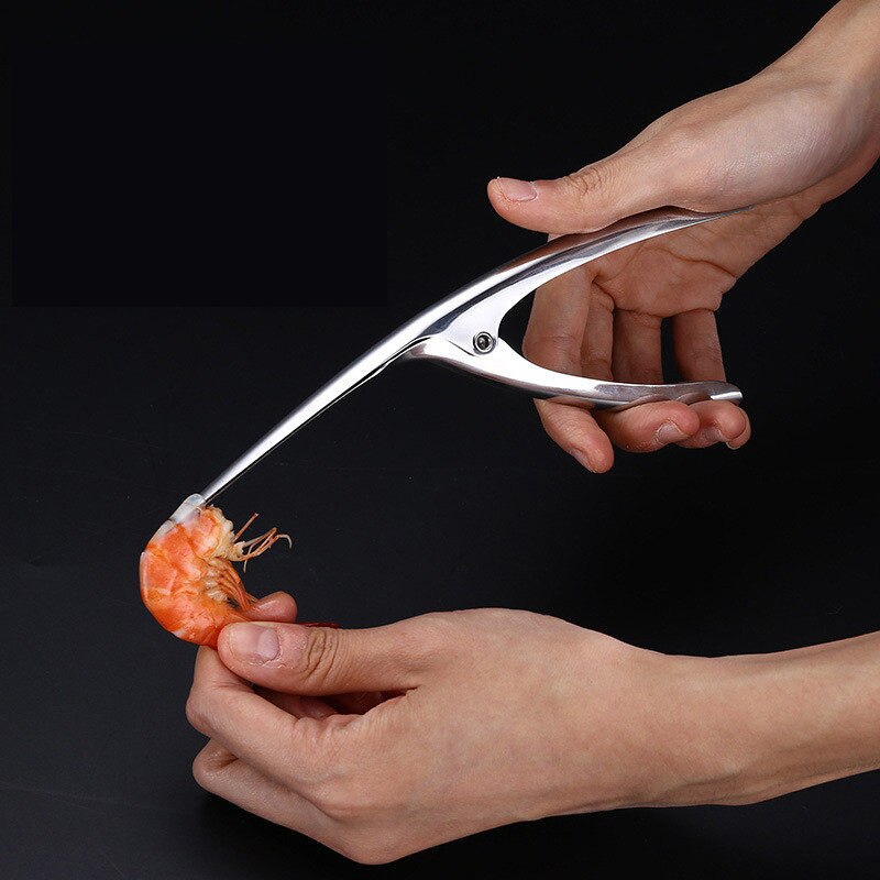 Stainless Steel Shrimp Peeler Prawn Shrimp Deveiner Fishing Knife Lobster Shell Remover Peel Device Kitchen Seafood Tools U3
