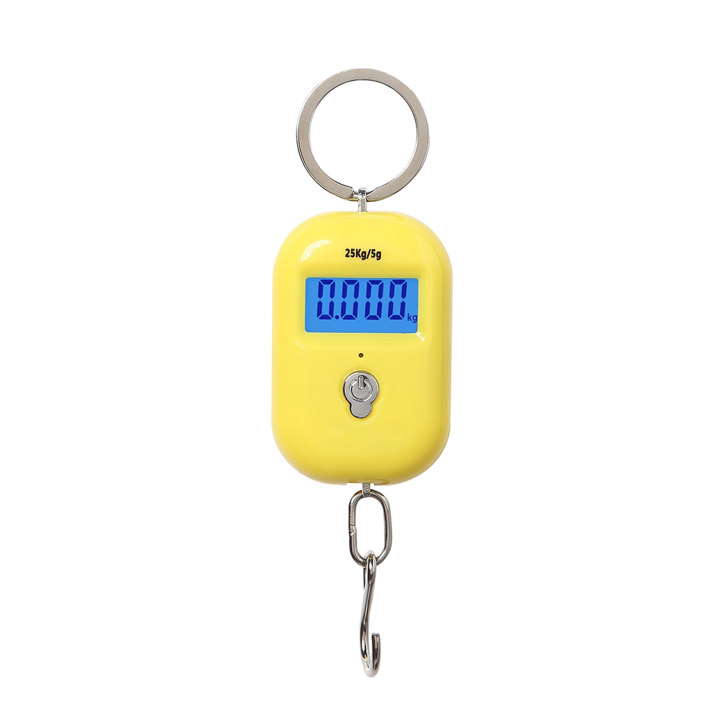 New 25Kg x 5g Digital Hanging Scale Mini Electronic Luggage Hook Scale LCD Backlight Kitchen Steelyard