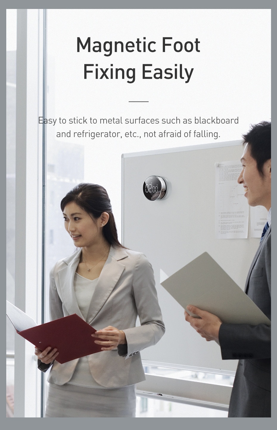 Baseus LED Digital Kitchen Timer For Cooking Shower Study Stopwatch Alarm Clock Magnetic Electronic Cooking Countdown Time Timer