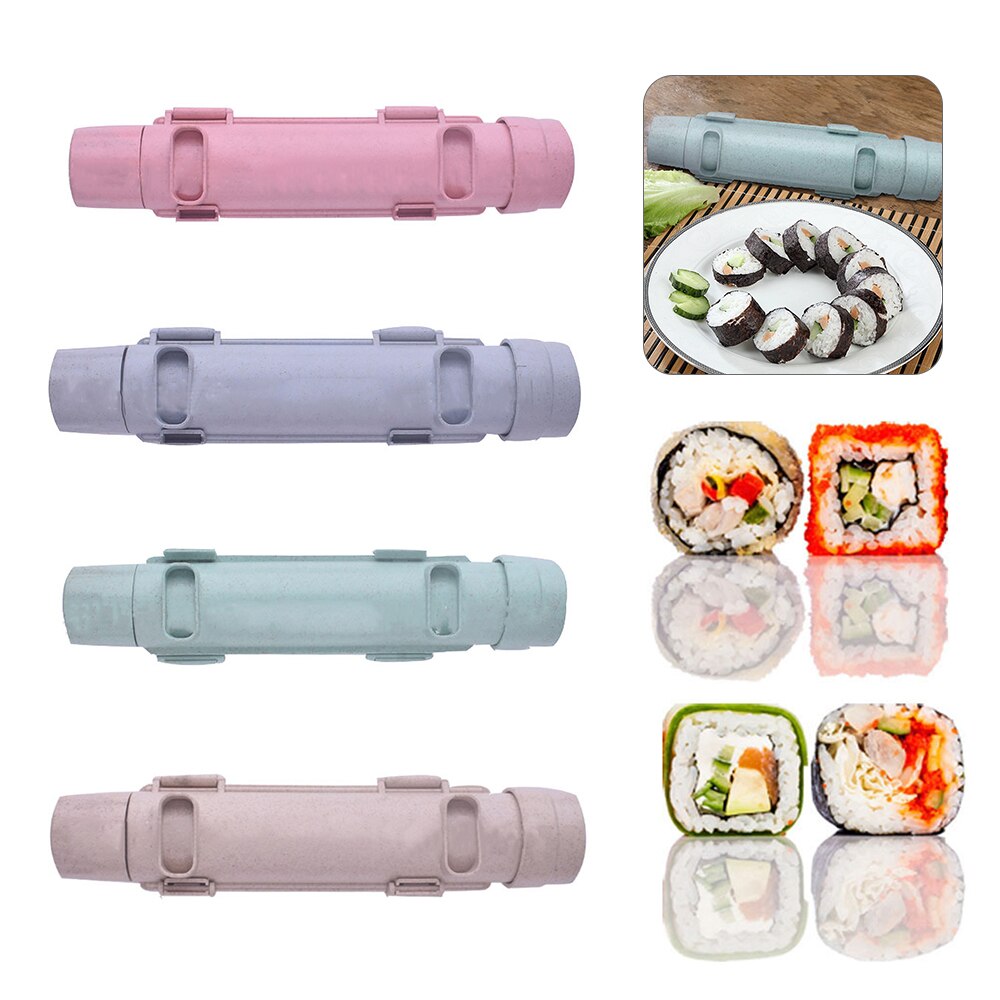 Kitchen Gadget Sushi Maker Roller Japanese Rice Mold Sushi Bazooka Vegetable Meat Rolling Tool DIY Sushi Making Machine 4 Colors