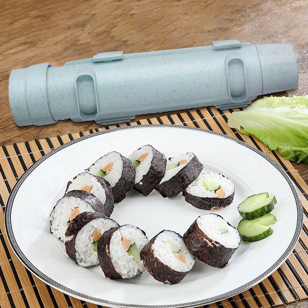 Kitchen Gadget Sushi Maker Roller Japanese Rice Mold Sushi Bazooka Vegetable Meat Rolling Tool DIY Sushi Making Machine 4 Colors
