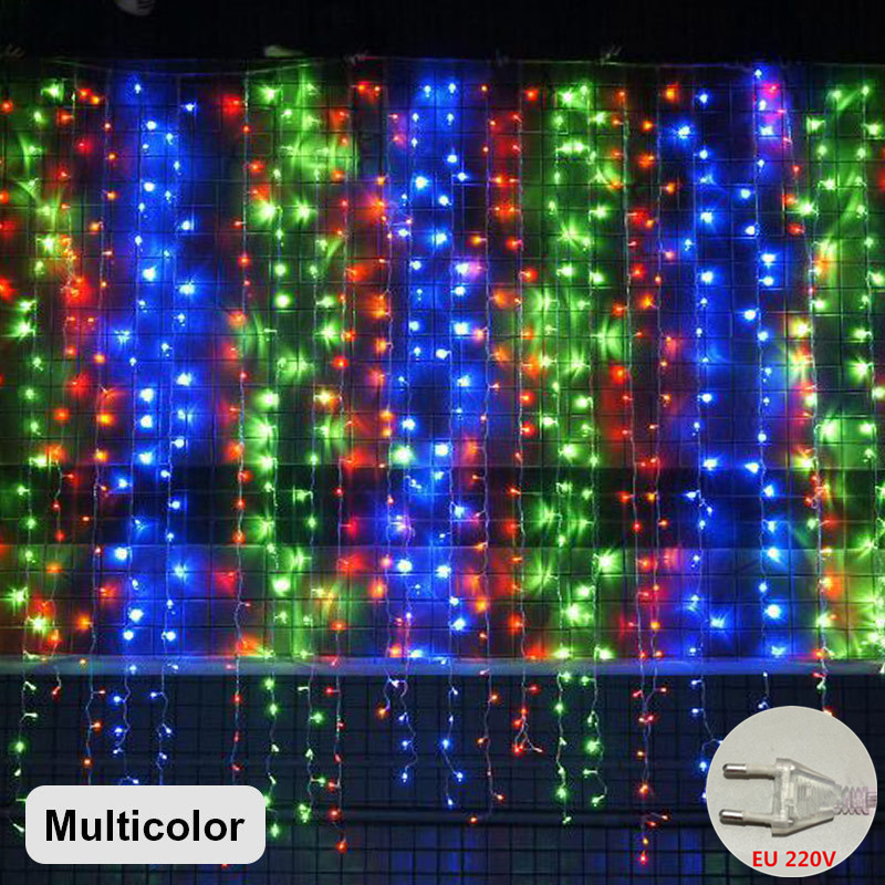 Curtain Fairy String Light LED Christmas Decorations for Home Garland Xmas Light Christmas New Year 2021 Navidad Ornament Gift