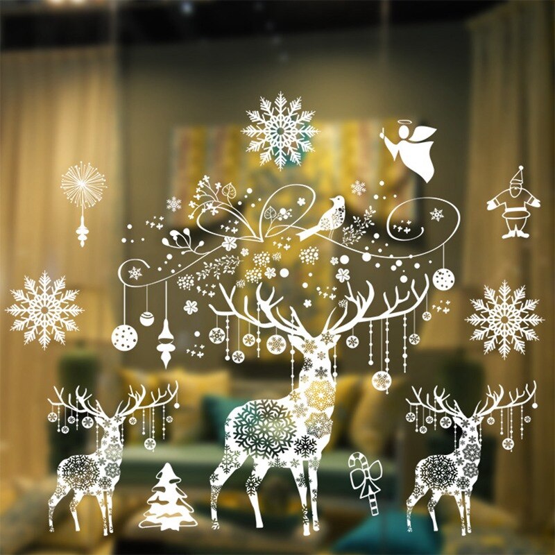 Christmas Window Stickers Christmas Decorations for Home Navidad 2020 Christmas Ornaments Xmas Party Decor Happy New Year 2021 Christmas Window Stickers Christmas Decorations for Home Navidad 2020 Christmas Ornaments Xmas Party Decor Happy New Year 2021