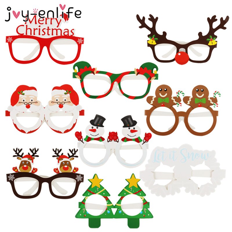 9pcs Christmas Glasses Santa Claus Snowman Snowflake Tree Elk Paper Glasses Party Photo Props 2020 Christmas Decoration For Home 9pcs Christmas Glasses Santa Claus Snowman Snowflake Tree Elk Paper Glasses Party Photo Props 2020 Christmas Decoration For Home