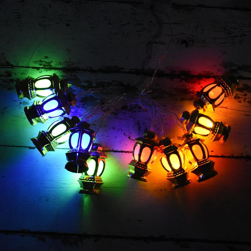 1.5m 10Leds Ramadan Decoration Moon Star Palace Led Light String Eid Mubarak Ornament Islamic Muslim Festival Party Home Decor