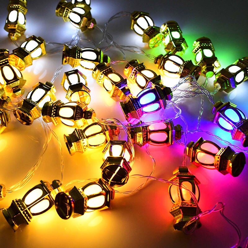 1.5m 10Leds Ramadan Decoration Moon Star Palace Led Light String Eid Mubarak Ornament Islamic Muslim Festival Party Home Decor
