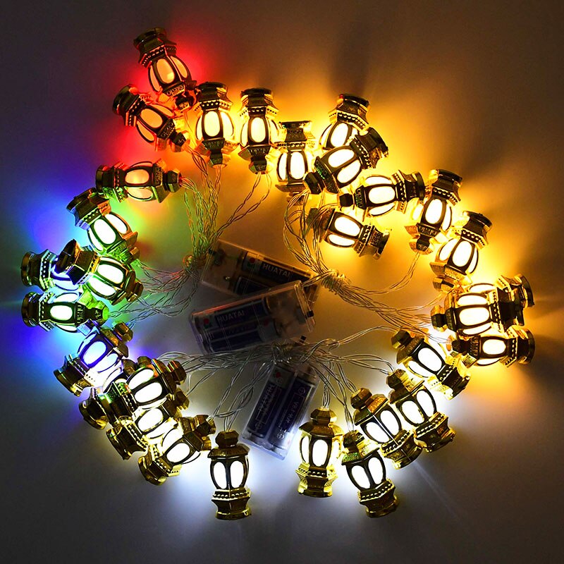 1.5m 10Leds Ramadan Decoration Moon Star Palace Led Light String Eid Mubarak Ornament Islamic Muslim Festival Party Home Decor