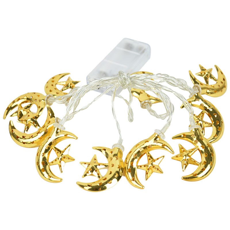 1.5m 10Leds Ramadan Decoration Moon Star Palace Led Light String Eid Mubarak Ornament Islamic Muslim Festival Party Home Decor