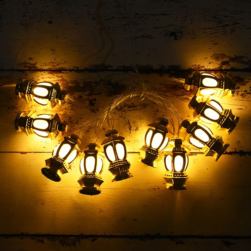 1.5m 10Leds Ramadan Decoration Moon Star Palace Led Light String Eid Mubarak Ornament Islamic Muslim Festival Party Home Decor