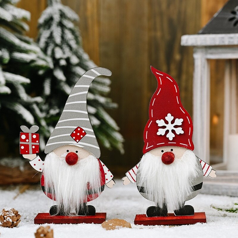Wooden Reindeer Christmas Decoration DIY Wood Crafts Xmas Ornaments for Christmas Party Home Table Decorations New Year 2020