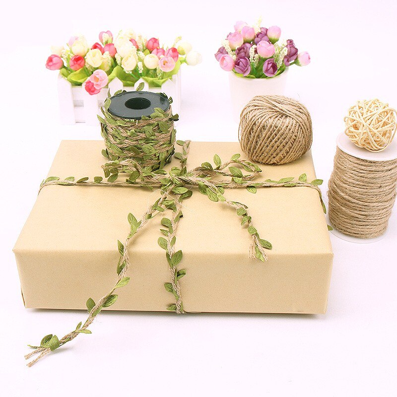 2M 5M Simulation Green Leaves Weaving Hemp Rope DIY Wedding Birthday Wedding Decoration Rattan Gift Bouquet Packaging Rope 5mm 2M 5M Simulation Green Leaves Weaving Hemp Rope DIY Wedding Birthday Wedding Decoration Rattan Gift Bouquet Packaging Rope 5mm