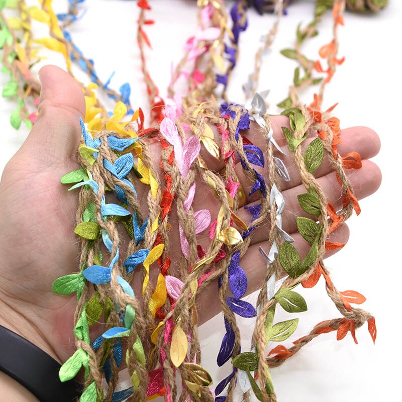 2M 5M Simulation Green Leaves Weaving Hemp Rope DIY Wedding Birthday Wedding Decoration Rattan Gift Bouquet Packaging Rope 5mm 2M 5M Simulation Green Leaves Weaving Hemp Rope DIY Wedding Birthday Wedding Decoration Rattan Gift Bouquet Packaging Rope 5mm