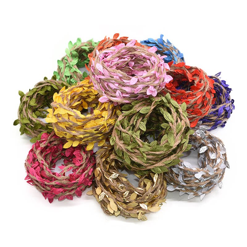 2M 5M Simulation Green Leaves Weaving Hemp Rope DIY Wedding Birthday Wedding Decoration Rattan Gift Bouquet Packaging Rope 5mm 2M 5M Simulation Green Leaves Weaving Hemp Rope DIY Wedding Birthday Wedding Decoration Rattan Gift Bouquet Packaging Rope 5mm