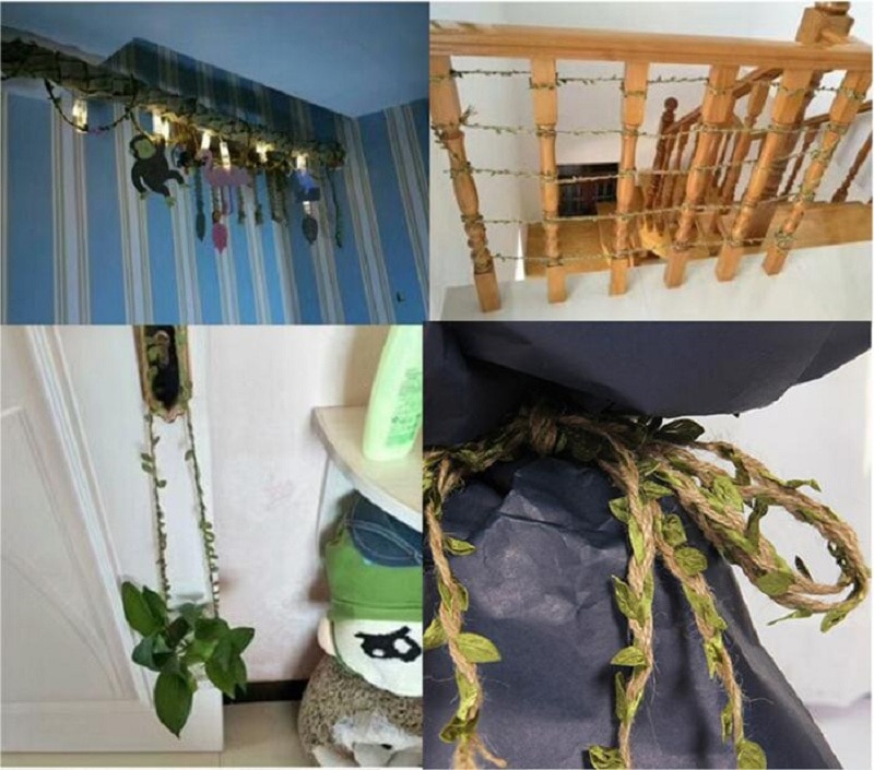 2M 5M Simulation Green Leaves Weaving Hemp Rope DIY Wedding Birthday Wedding Decoration Rattan Gift Bouquet Packaging Rope 5mm 2M 5M Simulation Green Leaves Weaving Hemp Rope DIY Wedding Birthday Wedding Decoration Rattan Gift Bouquet Packaging Rope 5mm