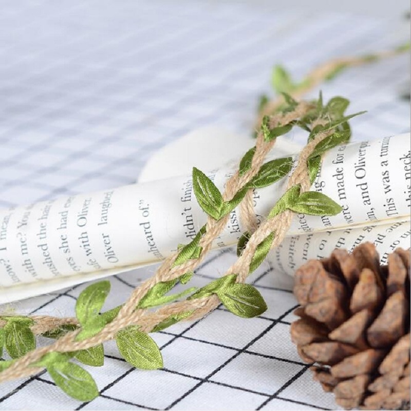 2M 5M Simulation Green Leaves Weaving Hemp Rope DIY Wedding Birthday Wedding Decoration Rattan Gift Bouquet Packaging Rope 5mm 2M 5M Simulation Green Leaves Weaving Hemp Rope DIY Wedding Birthday Wedding Decoration Rattan Gift Bouquet Packaging Rope 5mm