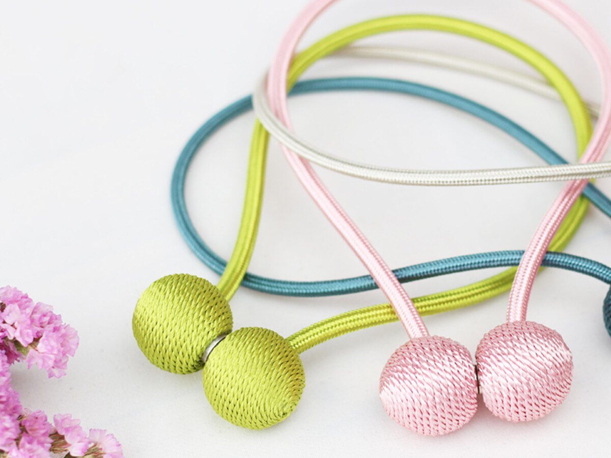 BELAVENIR 1Pc Magnetic Curtain Tieback High Quality Holder Hook Buckle Clip Curtain Tieback Polyester Decorative Home Accessorie