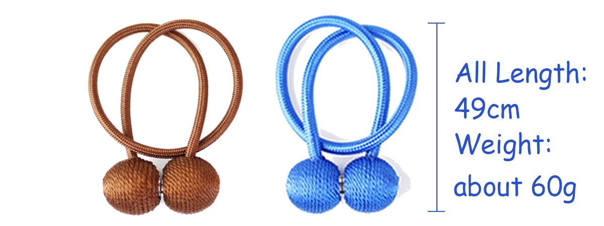 BELAVENIR 1Pc Magnetic Curtain Tieback High Quality Holder Hook Buckle Clip Curtain Tieback Polyester Decorative Home Accessorie