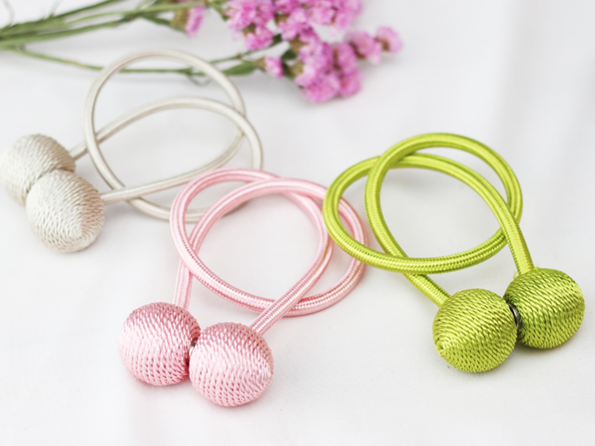 BELAVENIR 1Pc Magnetic Curtain Tieback High Quality Holder Hook Buckle Clip Curtain Tieback Polyester Decorative Home Accessorie