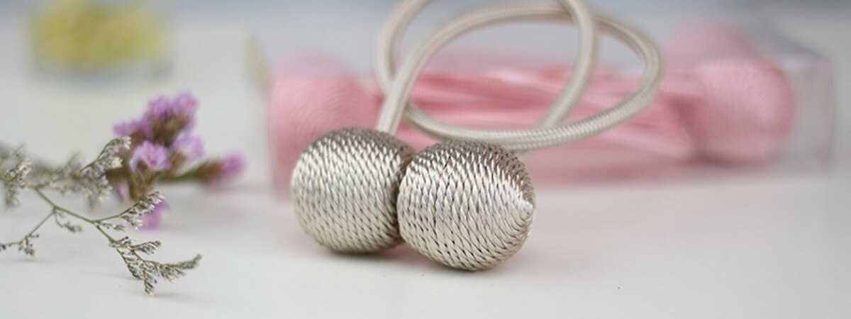 BELAVENIR 1Pc Magnetic Curtain Tieback High Quality Holder Hook Buckle Clip Curtain Tieback Polyester Decorative Home Accessorie