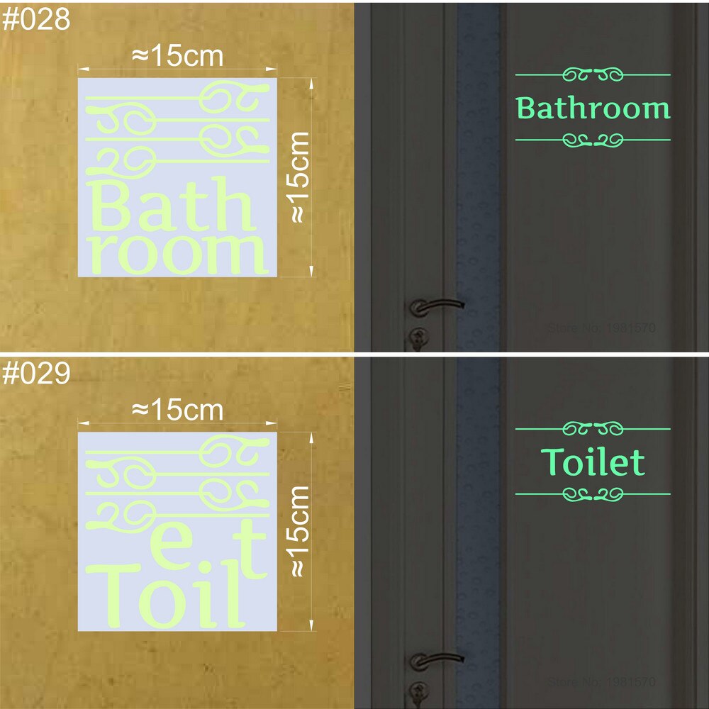 Bathroom Wall Stickers Toilet Home Decoration Removable Wall Decals for Toilet Sticker Decorative Paste Home Decor Glow in Dark
