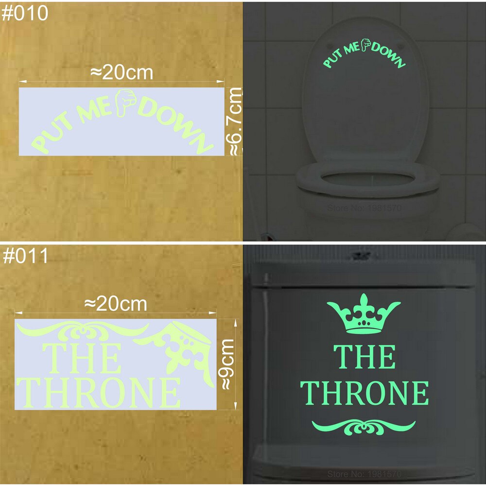 Bathroom Wall Stickers Toilet Home Decoration Removable Wall Decals for Toilet Sticker Decorative Paste Home Decor Glow in Dark