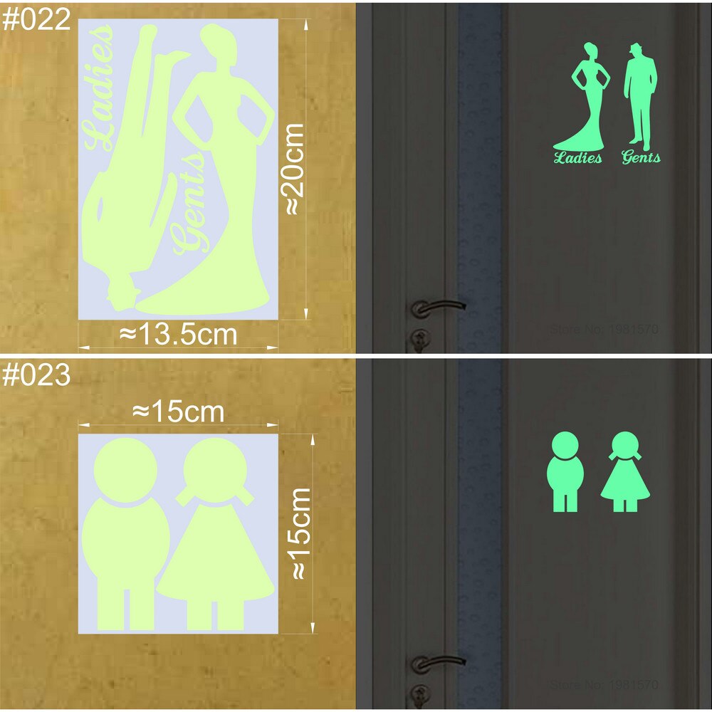 Bathroom Wall Stickers Toilet Home Decoration Removable Wall Decals for Toilet Sticker Decorative Paste Home Decor Glow in Dark