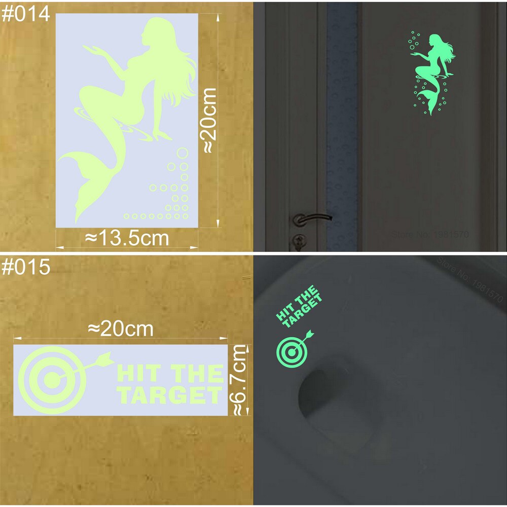 Bathroom Wall Stickers Toilet Home Decoration Removable Wall Decals for Toilet Sticker Decorative Paste Home Decor Glow in Dark