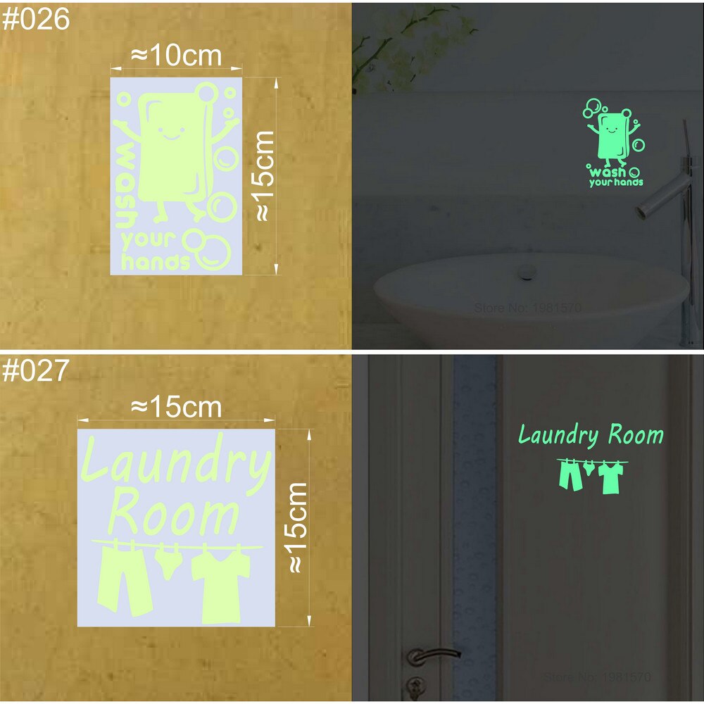 Bathroom Wall Stickers Toilet Home Decoration Removable Wall Decals for Toilet Sticker Decorative Paste Home Decor Glow in Dark