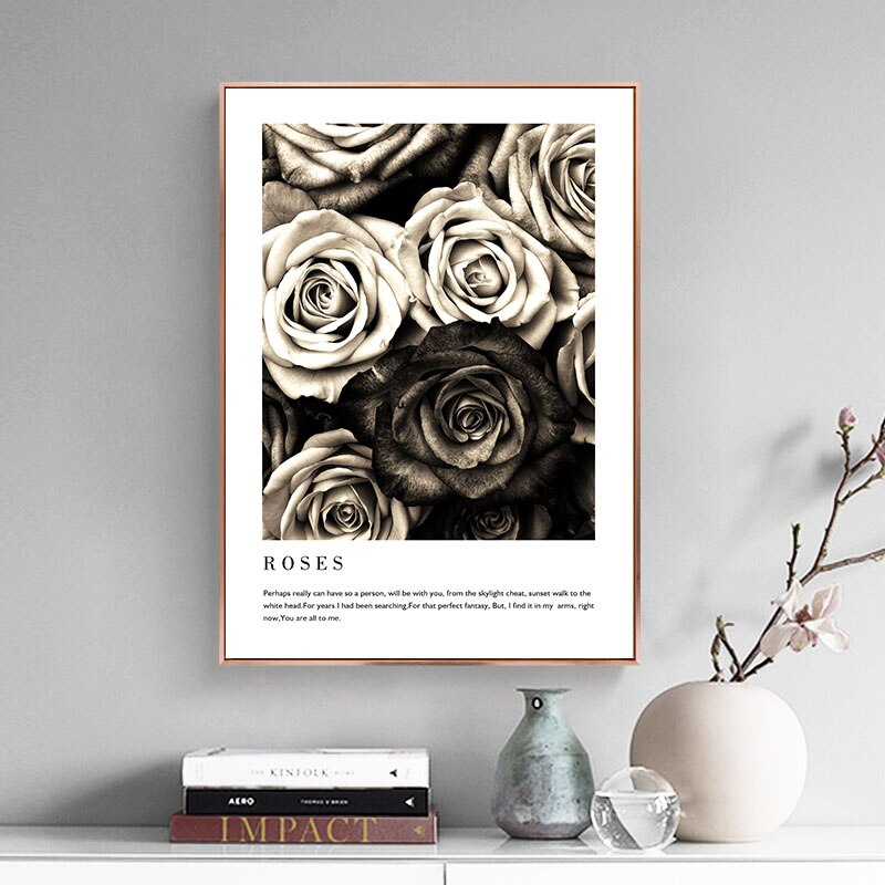 Fashion Flower Woman Poster and Print Coco Quotes Wall Art Canvas Painting Black White Vogue Pictures for Living Room Home Decor Fashion Flower Woman Poster and Print Coco Quotes Wall Art Canvas Painting Black White Vogue Pictures for Living Room Home Decor