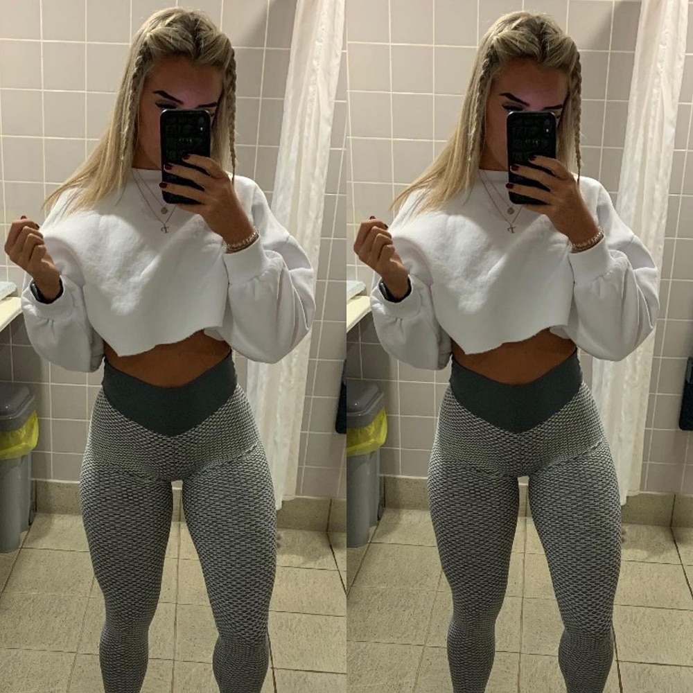 KIWI RATA Women's Ruched Butt Lifting High Waist Yoga Pants Tummy Control Stretchy Workout Leggings Textured Booty Tights