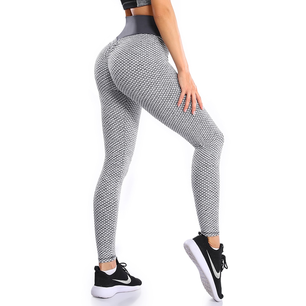 KIWI RATA Women's Ruched Butt Lifting High Waist Yoga Pants Tummy Control Stretchy Workout Leggings Textured Booty Tights