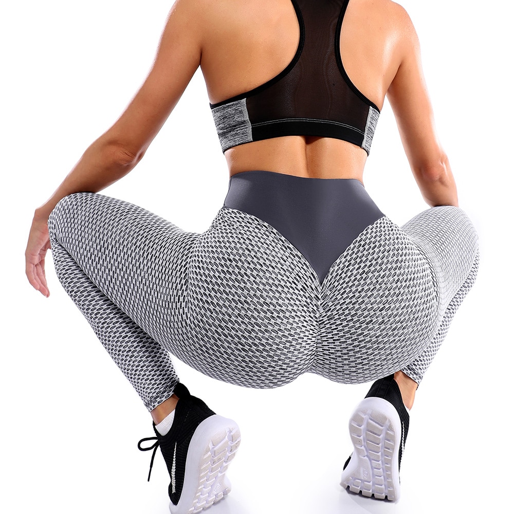 KIWI RATA Women's Ruched Butt Lifting High Waist Yoga Pants Tummy Control Stretchy Workout Leggings Textured Booty Tights