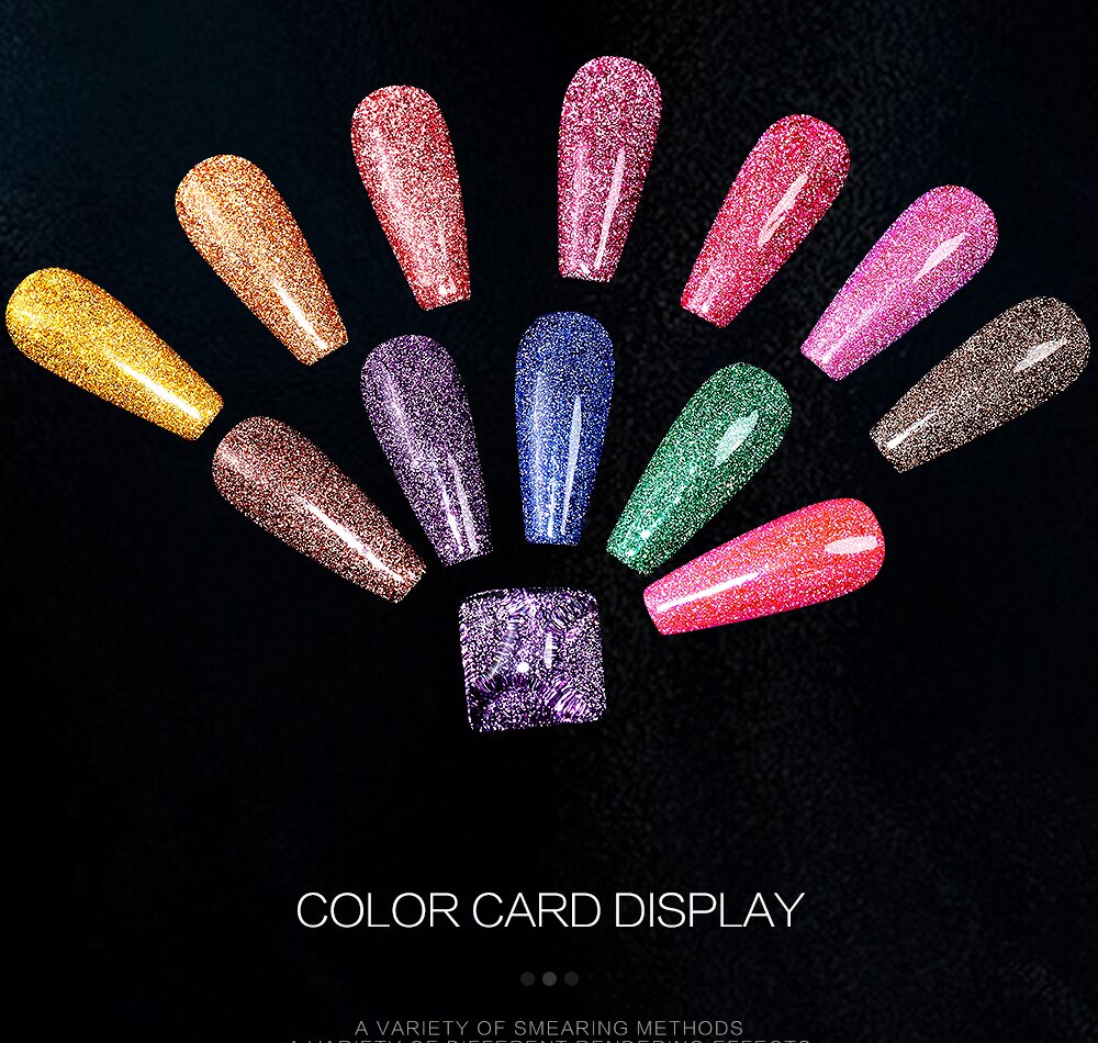 7.3ML UV Gel Nail Polish 24 Colors Sparkle Diamond Glitter Gel Lacquers Bright Long Lasting Varnish Nail Art Tool Top Base Coat