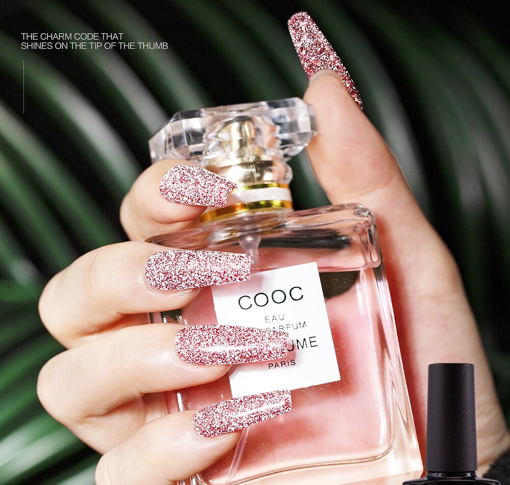 7.3ML UV Gel Nail Polish 24 Colors Sparkle Diamond Glitter Gel Lacquers Bright Long Lasting Varnish Nail Art Tool Top Base Coat