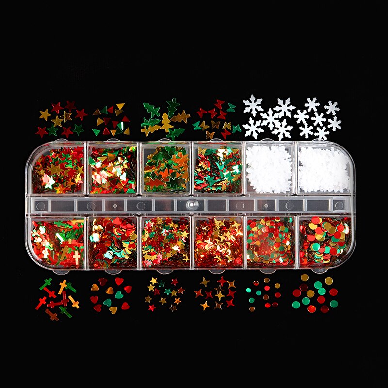 Fluorescence Butterfly Heart Fruits Various Shapes Nail Art Glitter Flakes 3D colourful Sequins Polish Manicure Nail Decoration