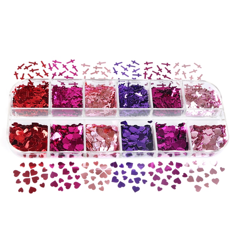 Fluorescence Butterfly Heart Fruits Various Shapes Nail Art Glitter Flakes 3D colourful Sequins Polish Manicure Nail Decoration