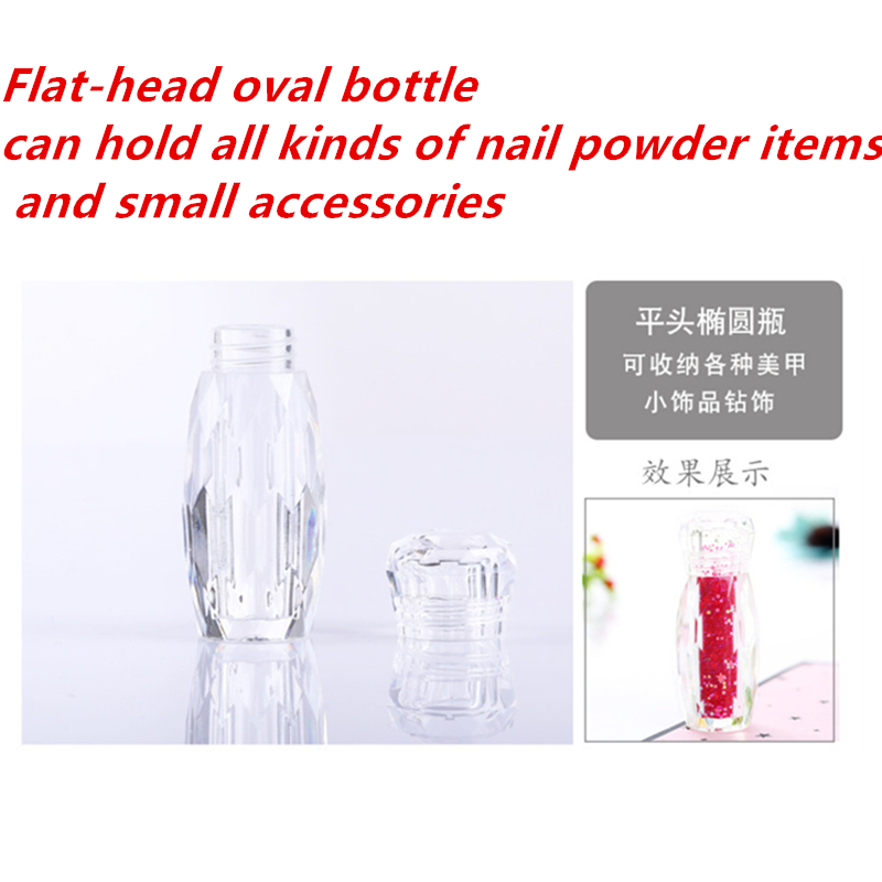 White ABS Double Layer French Powder Box Recycled Nail Powder Storage Box Portable Infiltration Powder Container Nail Tool D302