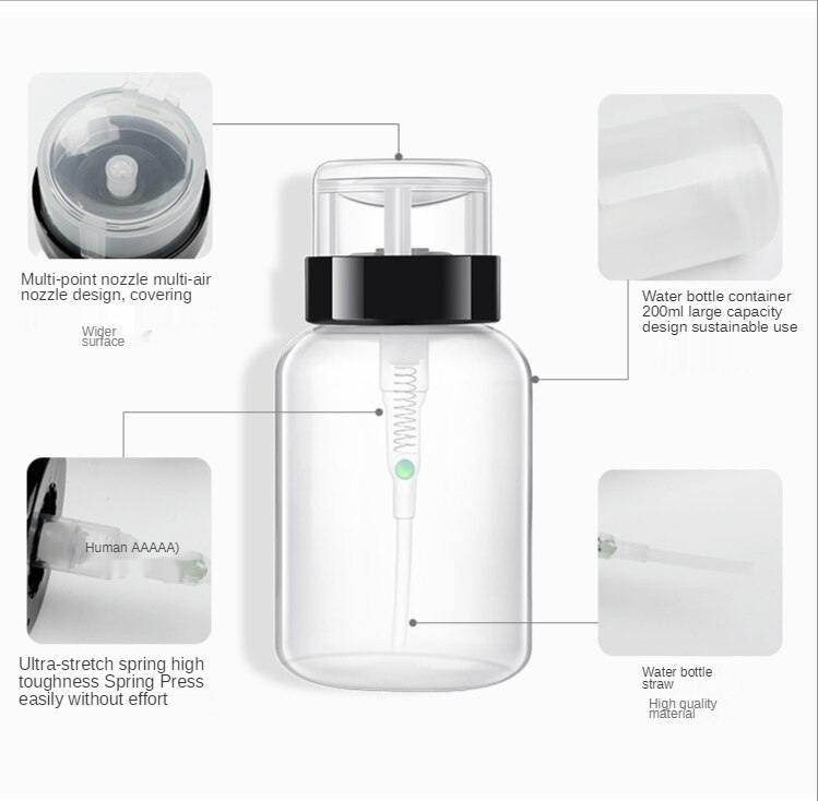 White ABS Double Layer French Powder Box Recycled Nail Powder Storage Box Portable Infiltration Powder Container Nail Tool D302