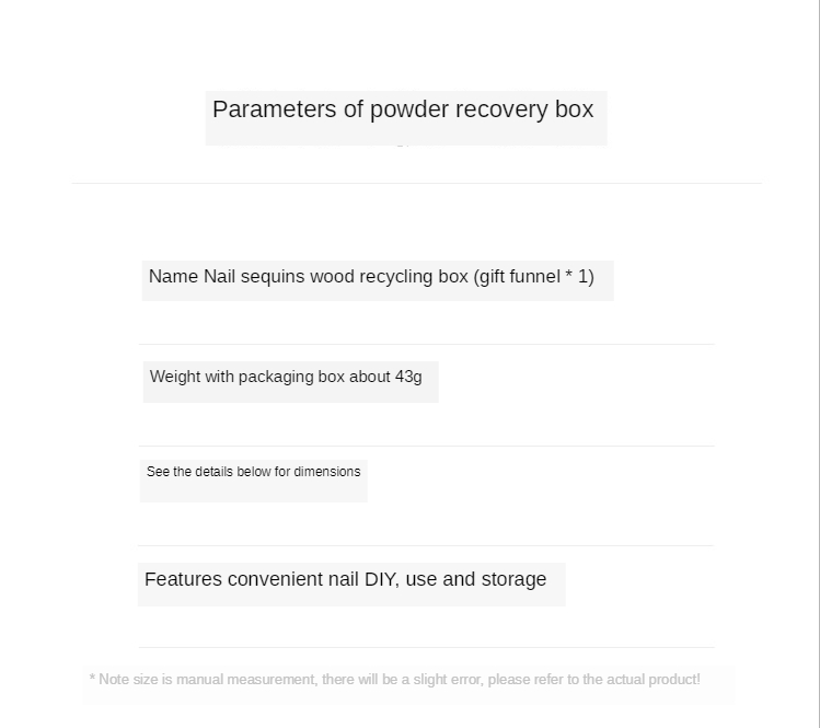 White ABS Double Layer French Powder Box Recycled Nail Powder Storage Box Portable Infiltration Powder Container Nail Tool D302