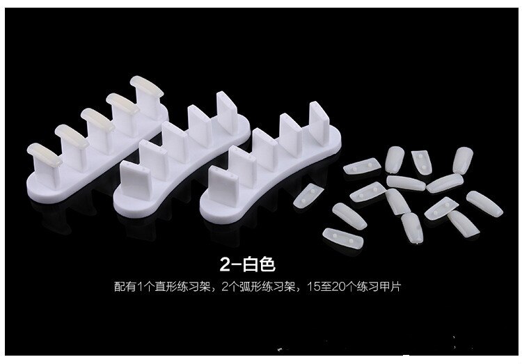 White ABS Double Layer French Powder Box Recycled Nail Powder Storage Box Portable Infiltration Powder Container Nail Tool D302