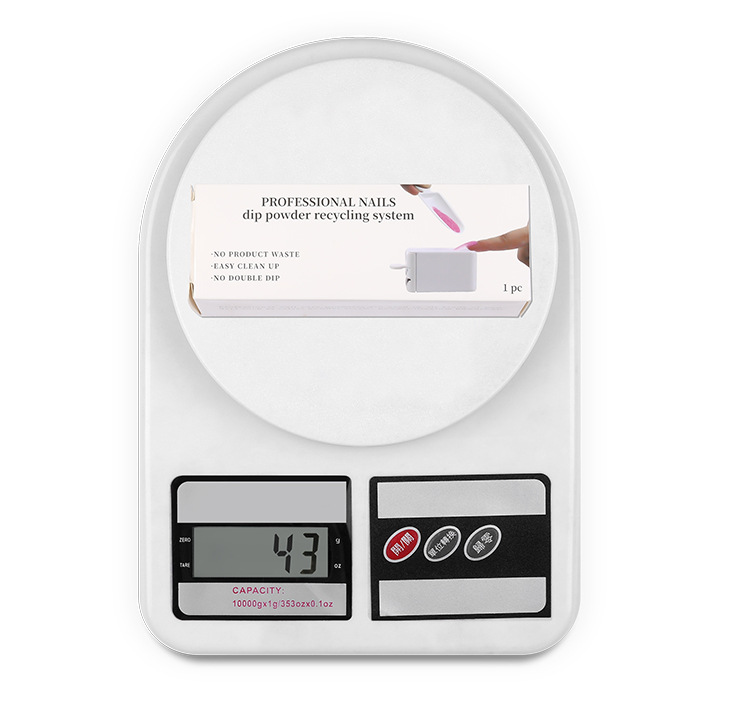 White ABS Double Layer French Powder Box Recycled Nail Powder Storage Box Portable Infiltration Powder Container Nail Tool D302