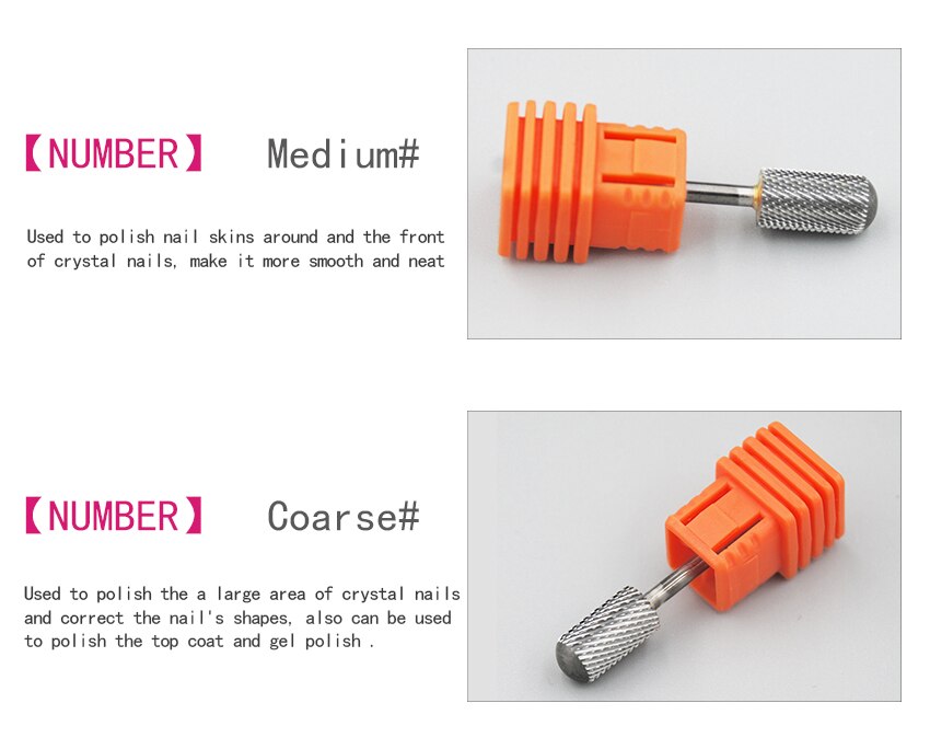 Nail Drill Bit Carbide Milling Cutters Nail Art Tool for Electric Manicure Nail Drill Machine Nails Accessories Remove gel tools