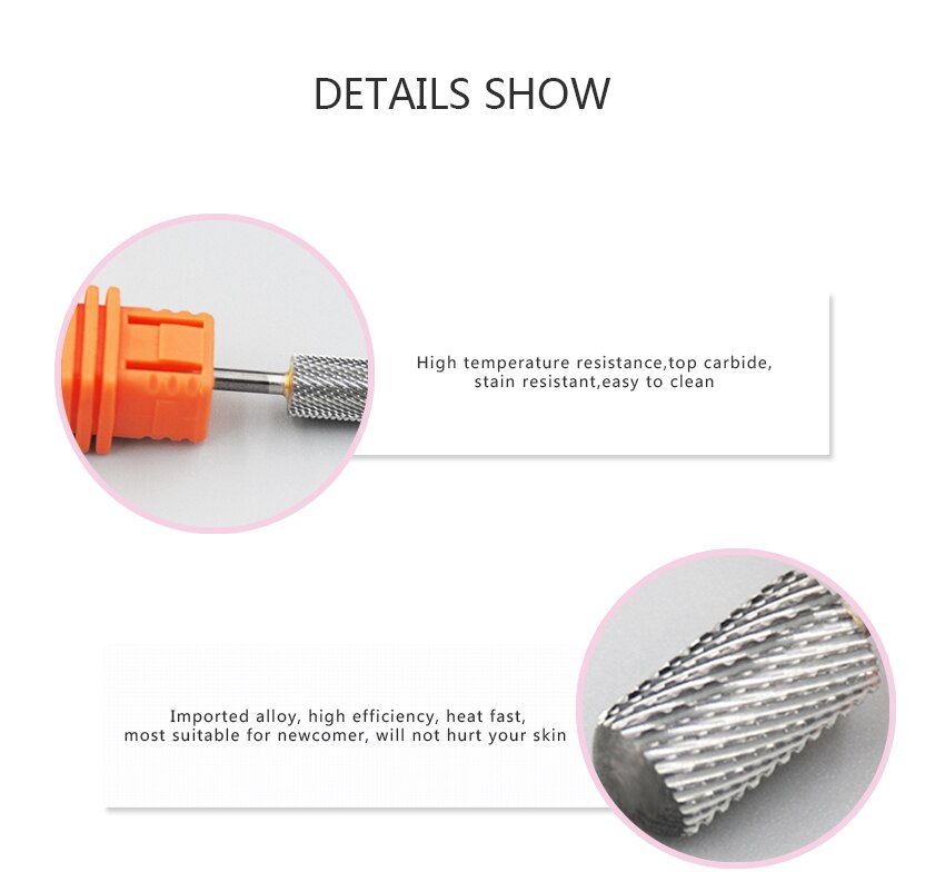 Nail Drill Bit Carbide Milling Cutters Nail Art Tool for Electric Manicure Nail Drill Machine Nails Accessories Remove gel tools