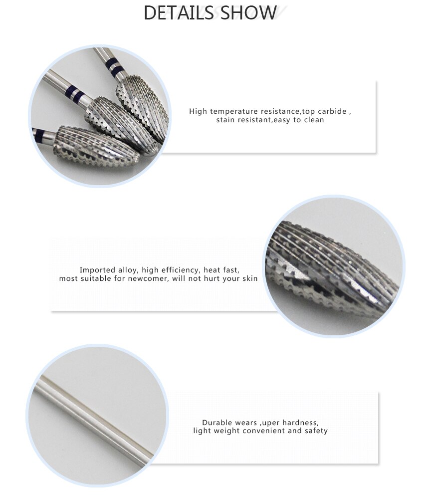 Nail Drill Bit Carbide Milling Cutters Nail Art Tool for Electric Manicure Nail Drill Machine Nails Accessories Remove gel tools