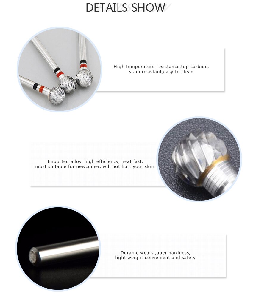 Nail Drill Bit Carbide Milling Cutters Nail Art Tool for Electric Manicure Nail Drill Machine Nails Accessories Remove gel tools