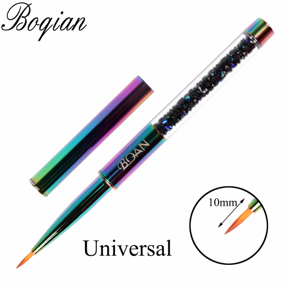 BQAN Rainbow Nail Brush Gel Brush For Manicure Acrylic UV Gel Extension Pen For Nail Polish Painting Drawing Brush Paint Tools