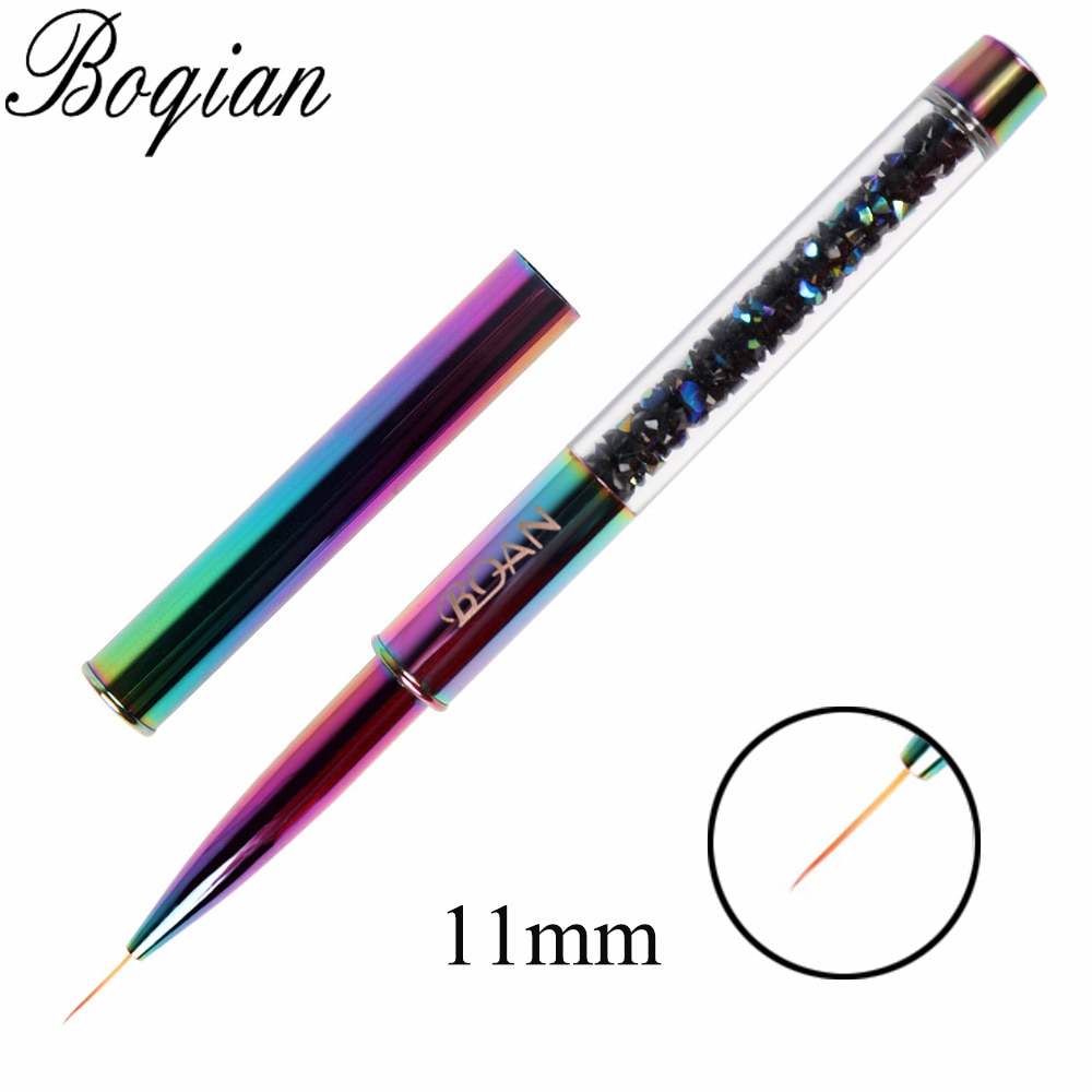 BQAN Rainbow Nail Brush Gel Brush For Manicure Acrylic UV Gel Extension Pen For Nail Polish Painting Drawing Brush Paint Tools