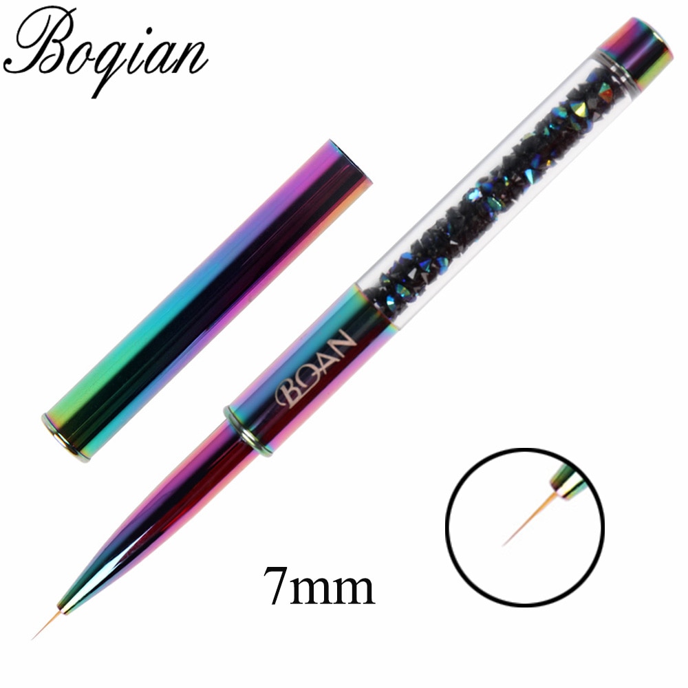 BQAN Rainbow Nail Brush Gel Brush For Manicure Acrylic UV Gel Extension Pen For Nail Polish Painting Drawing Brush Paint Tools